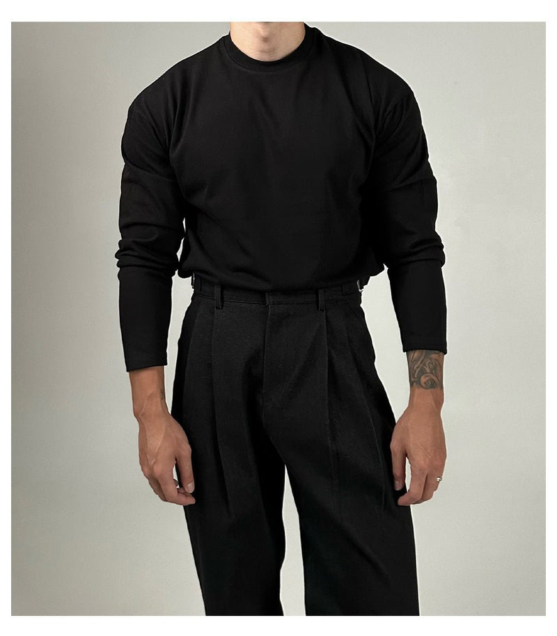 Plain long sleeve fitted T-shirt OR2910 - ORUN