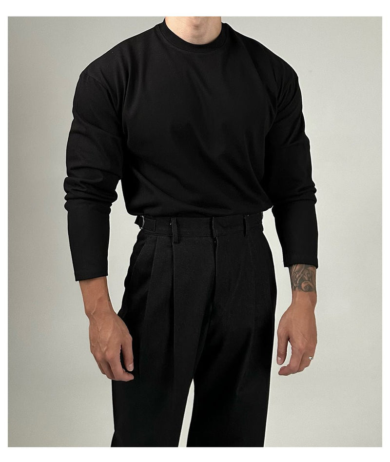 Plain long sleeve fitted T-shirt OR2910 - ORUN