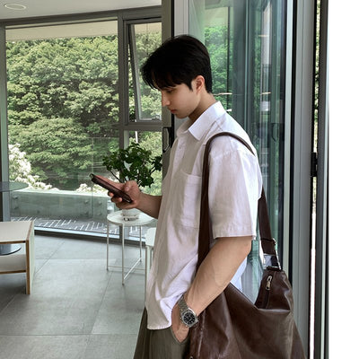 Plain short sleeve shirt OR3287 - ORUN