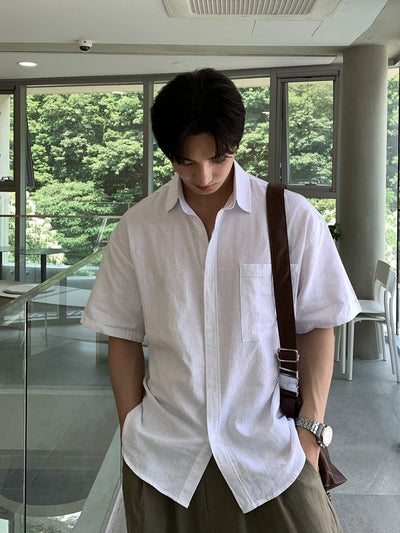 Plain short sleeve shirt OR3287 - ORUN