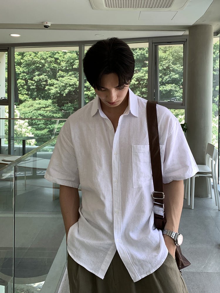 Plain short sleeve shirt OR3287 - ORUN