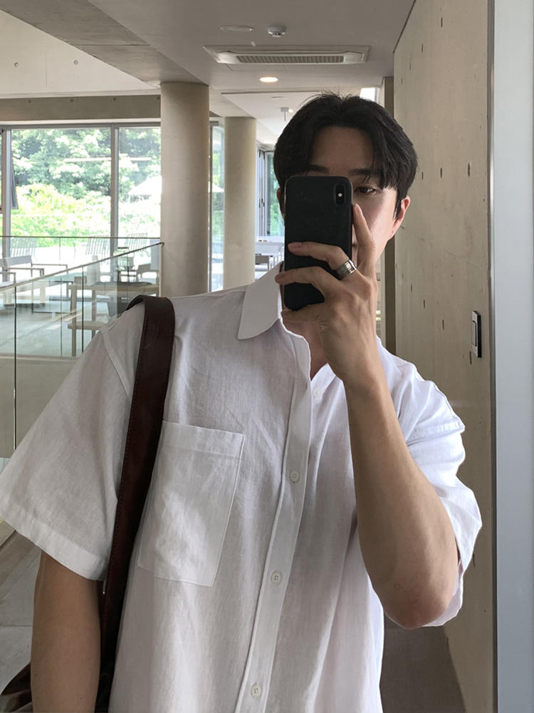 Plain short sleeve shirt OR3287 - ORUN