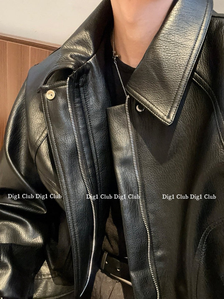 ヴィンテージライク マットPUレザージャケット OR4929 – 韓国メンズ