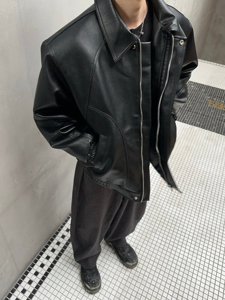 ヴィンテージライク マットPUレザージャケット OR4929 – 韓国メンズ