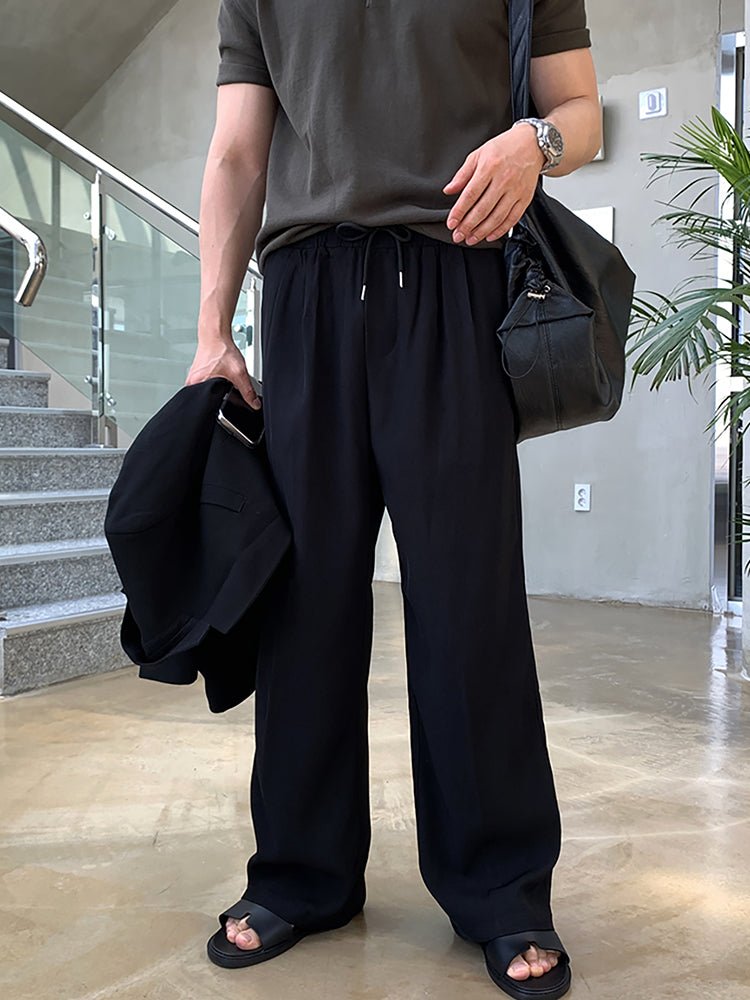 【ORUN】　スラックス　ブラック　M BLACKUP スラックス パンツ 「MADE」 ドミニクワイドロング