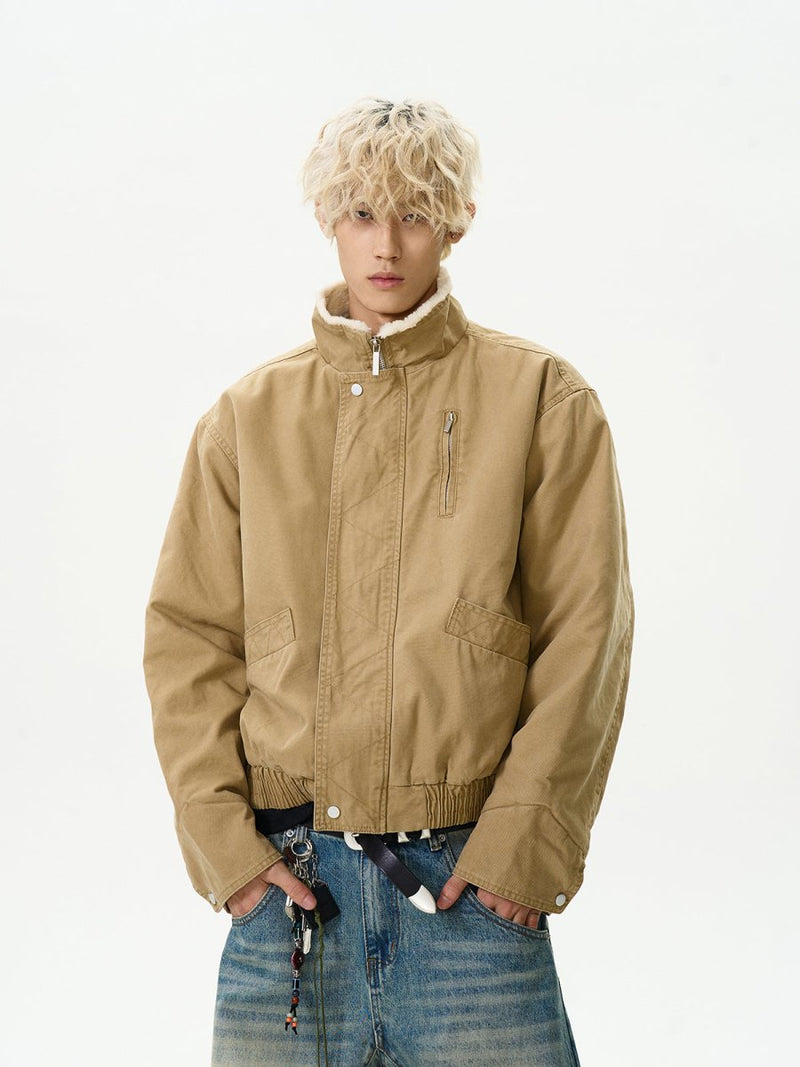 Retro bomber stand collar flight jacket OR4629 - 韓国メンズファッション通販 - ORUN - 