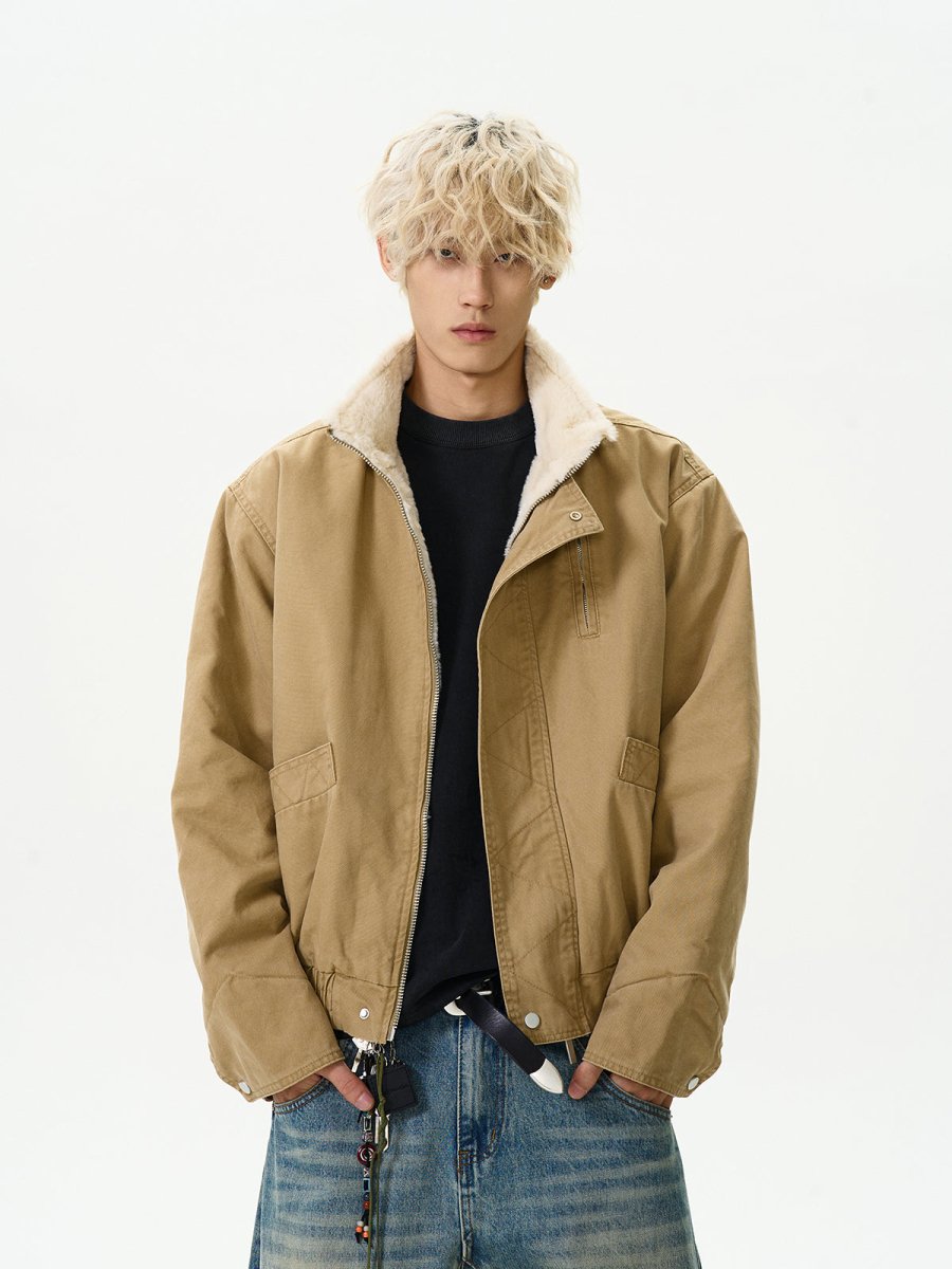 Retro bomber stand collar flight jacket OR4629 – 韓国メンズ