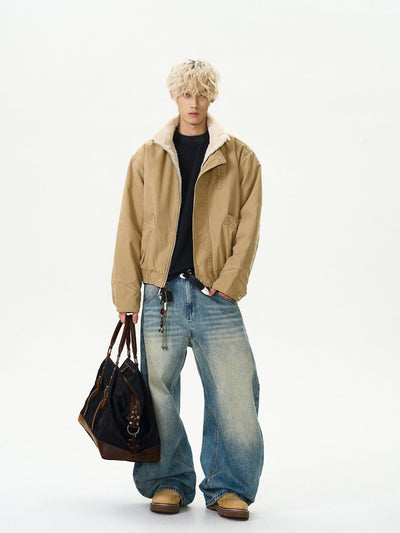 Retro bomber stand collar flight jacket OR4629 - 韓国メンズファッション通販 - ORUN - 
