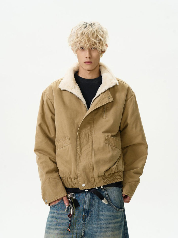 Retro bomber stand collar flight jacket OR4629 – 韓国メンズ