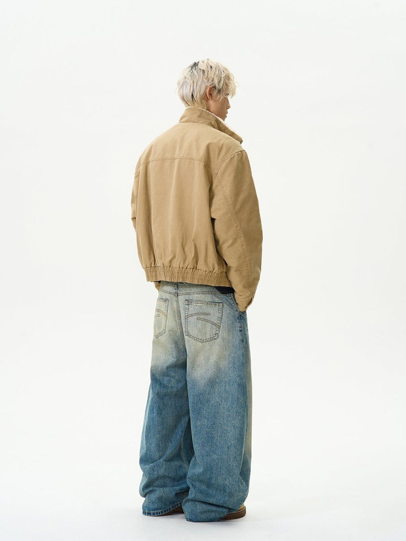 Retro bomber stand collar flight jacket OR4629 - 韓国メンズファッション通販 - ORUN - 
