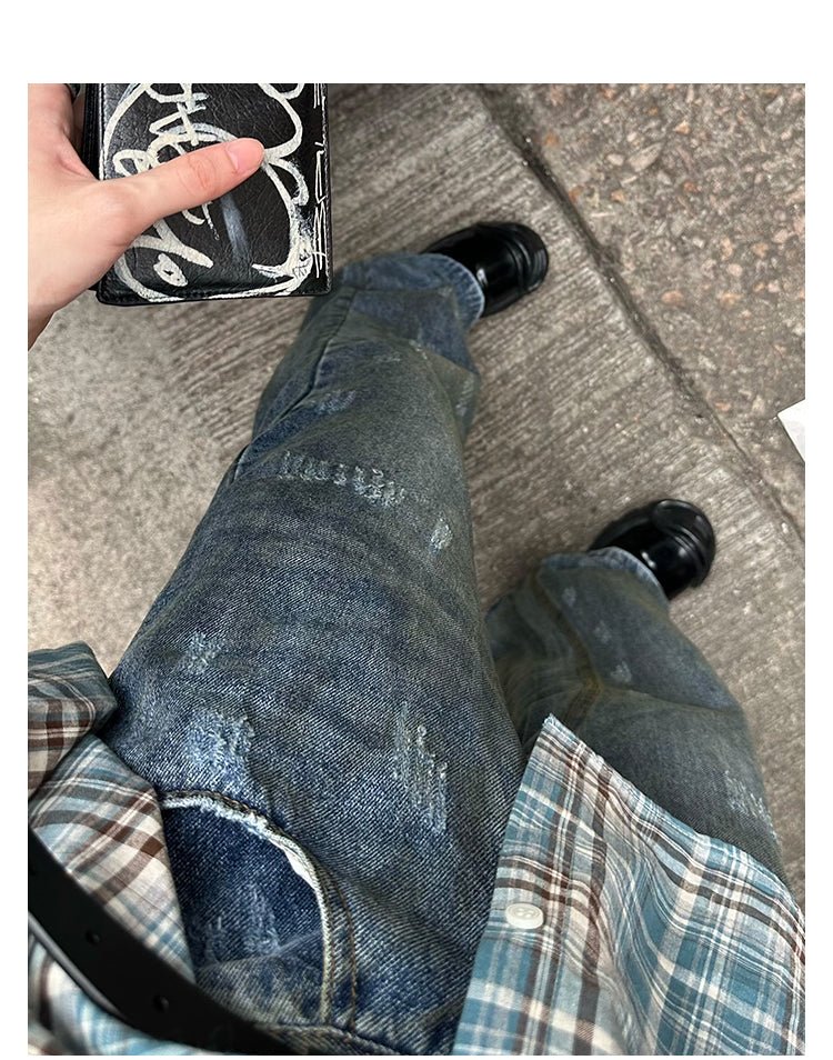 Retro denim mop pants OR3039 - ORUN