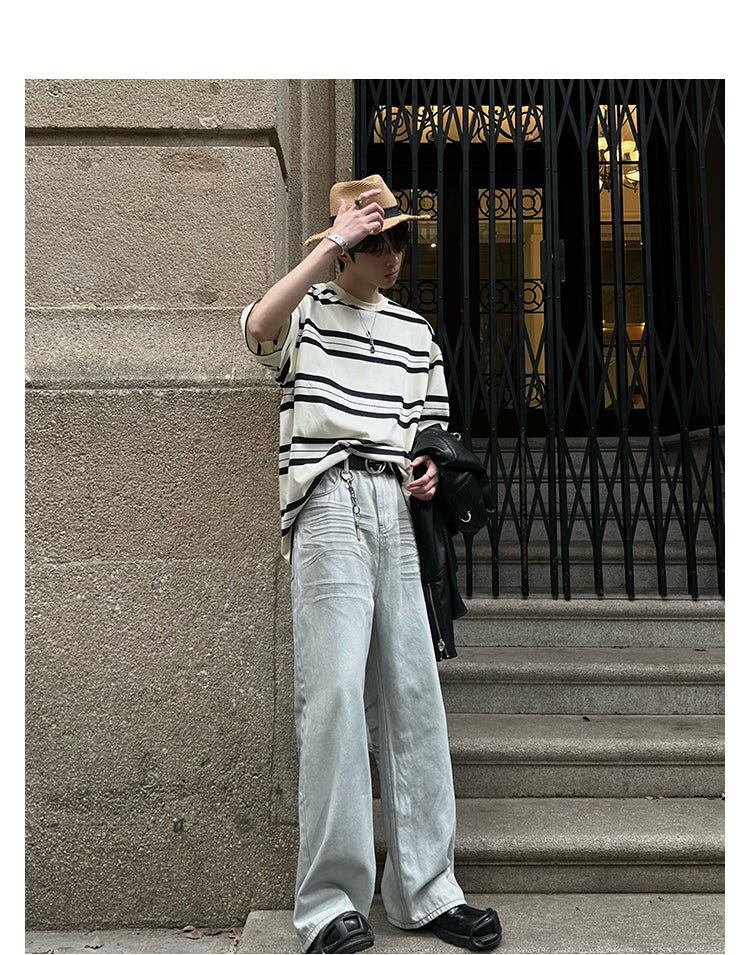 Retro straight denim pants OR4225 - ORUN
