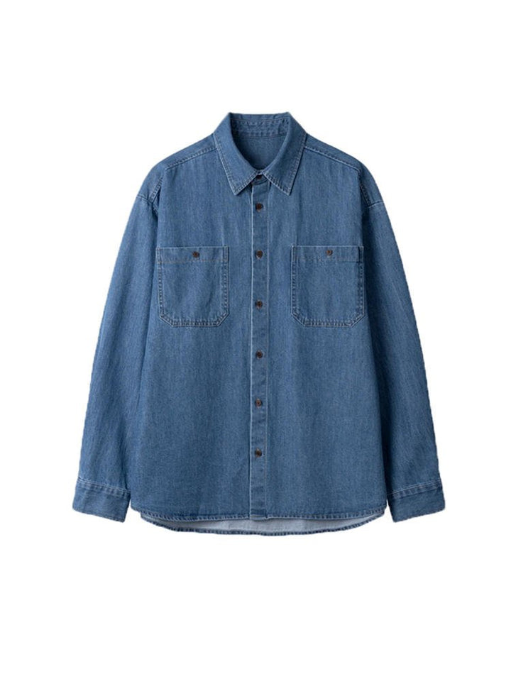 ★韓国の人気★【JEMUT】★Noise Washing Denim Shirt.s★ Retro wash denim shirt OR3388 – 韓国メンズファッション通販
