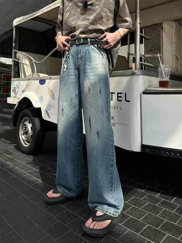 Retro washed straight jeans OR4163