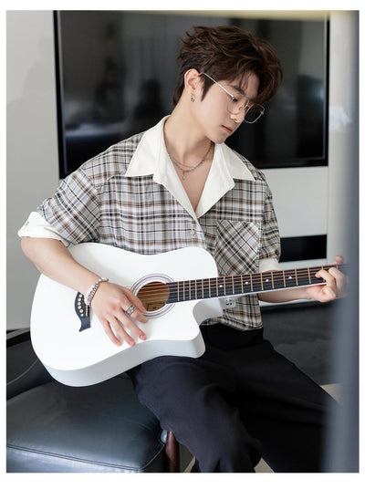 Reversible check shirt OR4393 - 韓国メンズファッション通販 - ORUN - 