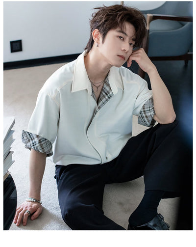 Reversible check shirt OR4393 - 韓国メンズファッション通販 - ORUN - 
