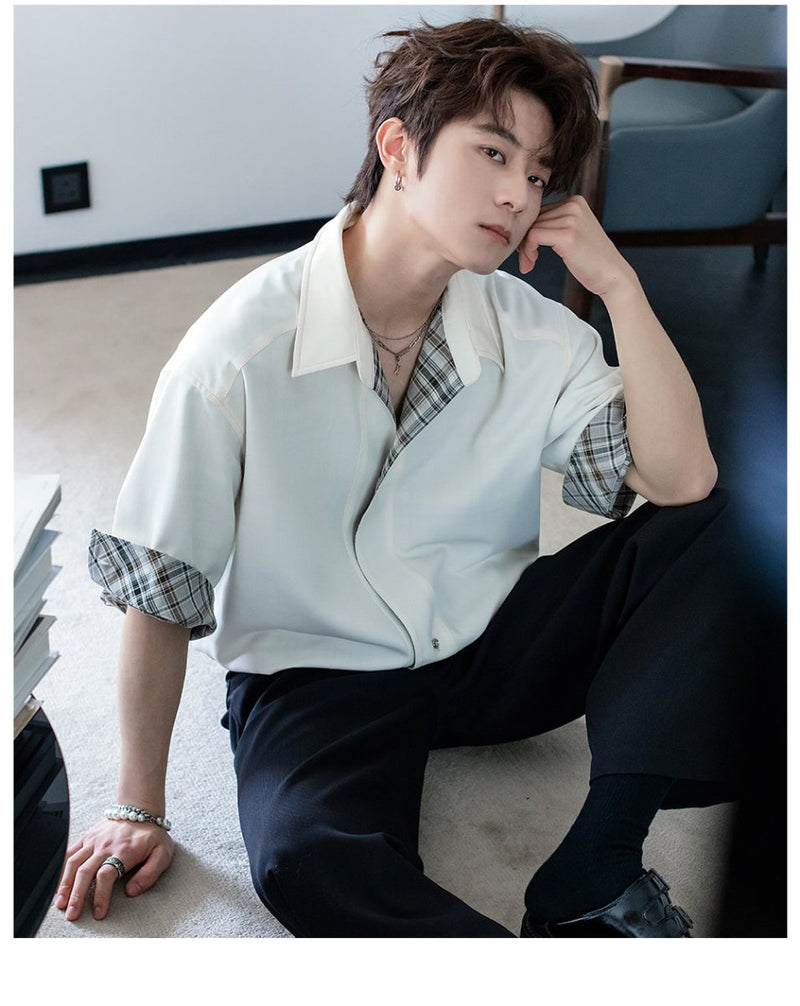 Reversible check shirt OR4393 - 韓国メンズファッション通販 - ORUN - 