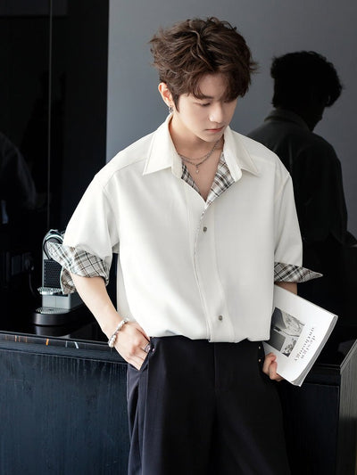 Reversible check shirt OR4393 - 韓国メンズファッション通販 - ORUN - 