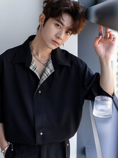 Reversible check shirt OR4393 - 韓国メンズファッション通販 - ORUN - 