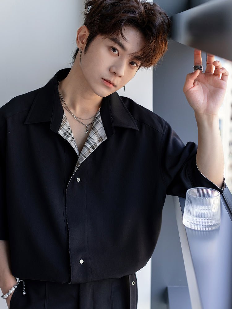 Reversible check shirt OR4393 - 韓国メンズファッション通販 - ORUN - 
