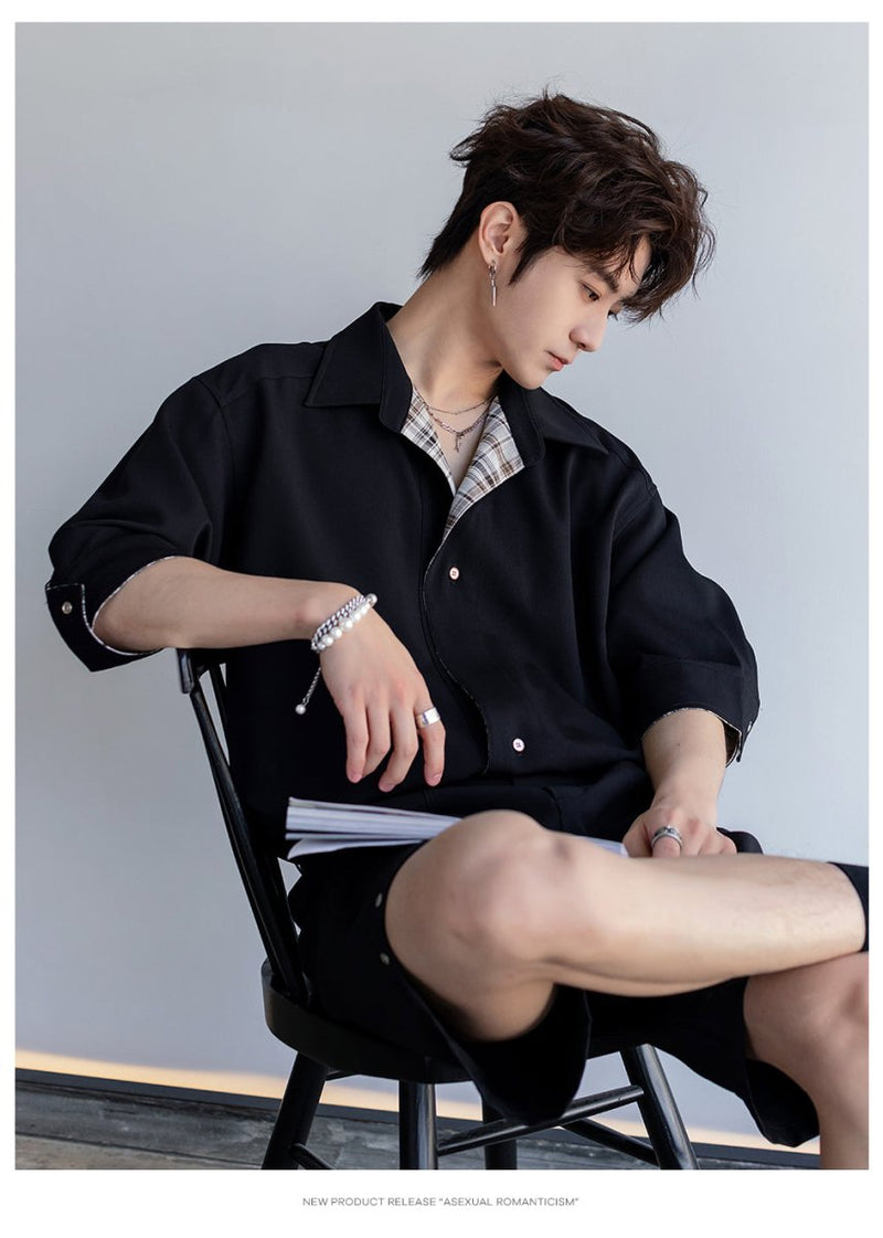 Reversible check shirt OR4393 - 韓国メンズファッション通販 - ORUN - 