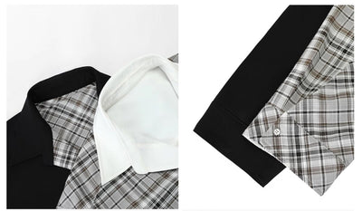 Reversible check shirt OR4393 - 韓国メンズファッション通販 - ORUN - 