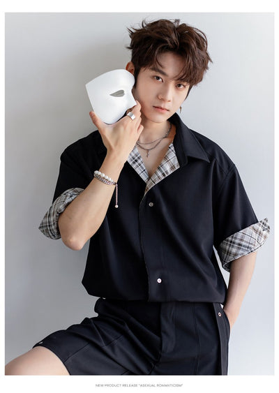 Reversible check shirt OR4393 - 韓国メンズファッション通販 - ORUN - 