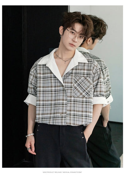 Reversible check shirt OR4393 - 韓国メンズファッション通販 - ORUN - 