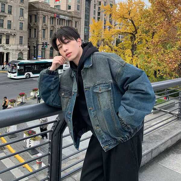 【両面】Reversible denim down jacket OR4021