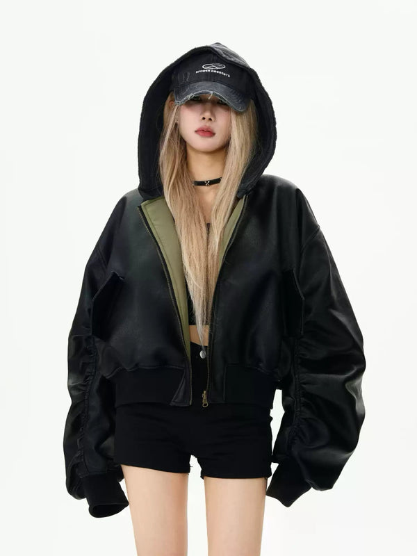 Reversible leather jacket OR3909