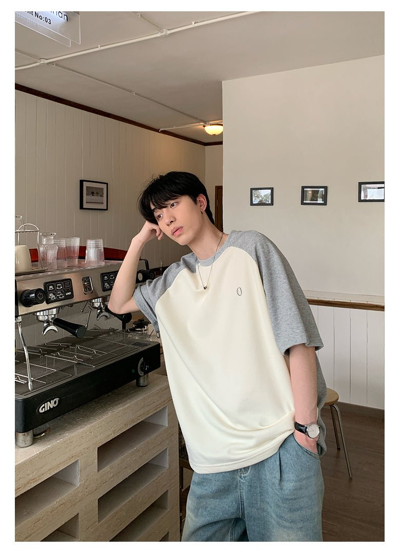 Round neck bicolor T-shirt OR2942 - ORUN