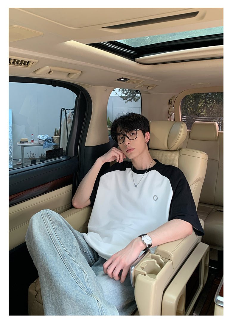 Round neck bicolor T-shirt OR2942 - ORUN