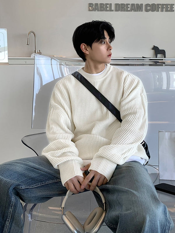 Round neck knit sweater OR4662