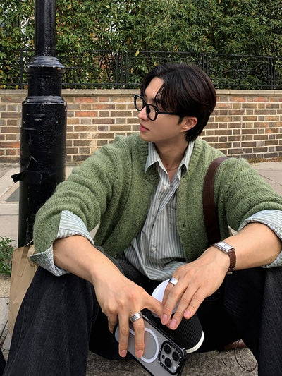 Round neck knit sweater OR4817 - 韓国メンズファッション通販 - ORUN - 