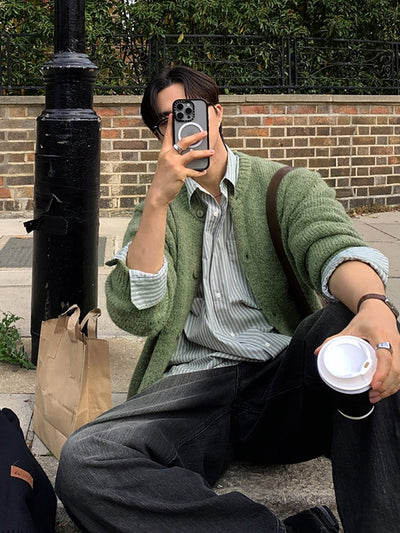 Round neck knit sweater OR4817 - 韓国メンズファッション通販 - ORUN - 