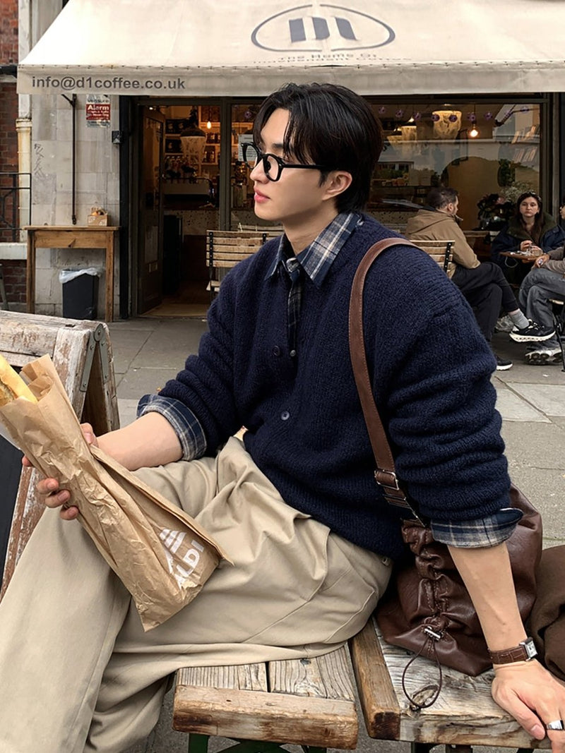 Round neck knit sweater OR4817 - 韓国メンズファッション通販 - ORUN - 