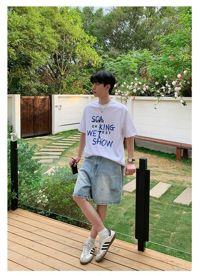 Round neck loose T-shirt OR4319 - ORUN