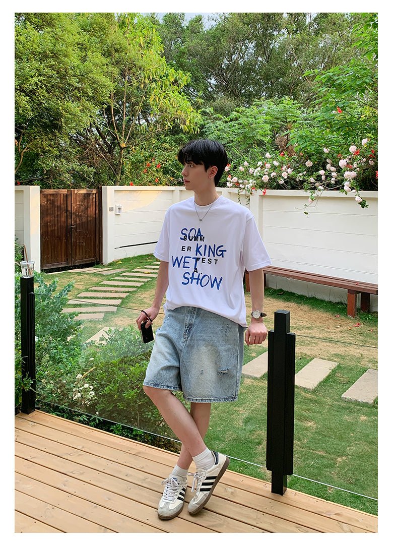 Round neck loose T-shirt OR4319 - ORUN