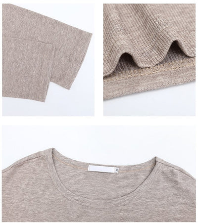 Round neck plain long sleeve T-shirt OR4655 - 韓国メンズファッション通販 - ORUN - 