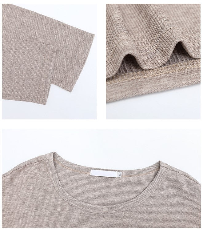 Round neck plain long sleeve T-shirt OR4655 - 韓国メンズファッション通販 - ORUN - 