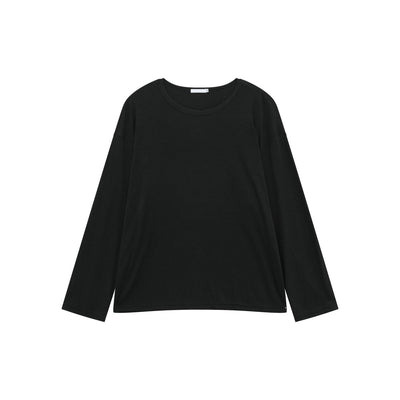 Round neck plain long sleeve T-shirt OR4655 - 韓国メンズファッション通販 - ORUN - 