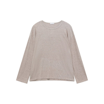 Round neck plain long sleeve T-shirt OR4655 - 韓国メンズファッション通販 - ORUN - 