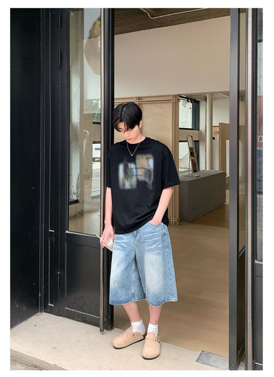 Round neck short sleeve T-shirt OR4439 - 韓国メンズファッション通販 - ORUN - 