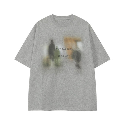 Round neck short sleeve T-shirt OR4439 - 韓国メンズファッション通販 - ORUN - 