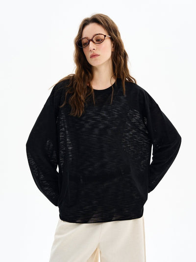 Sheer long - sleeved T-shirt OR4611 - 韓国メンズファッション通販 - ORUN - 