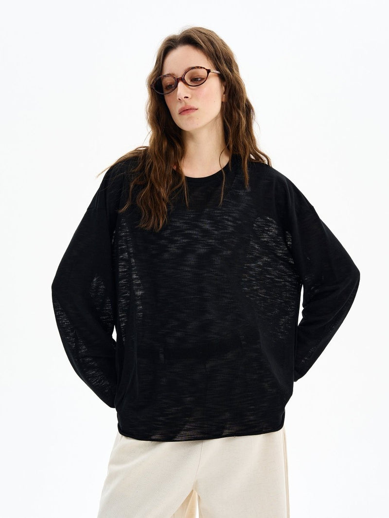 Sheer long - sleeved T-shirt OR4611 - 韓国メンズファッション通販 - ORUN - 