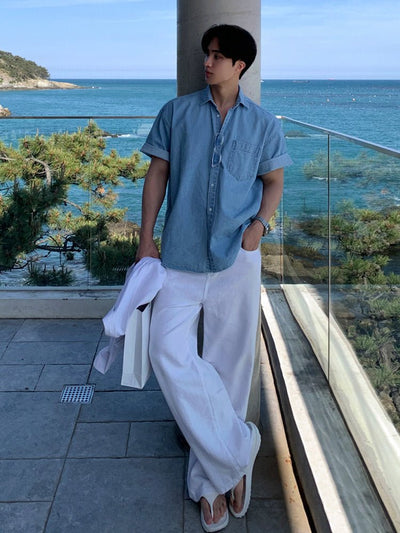 サマーデニムシャツ / SHIRT OR4524 - 韓国メンズファッション通販 - ORUN - 