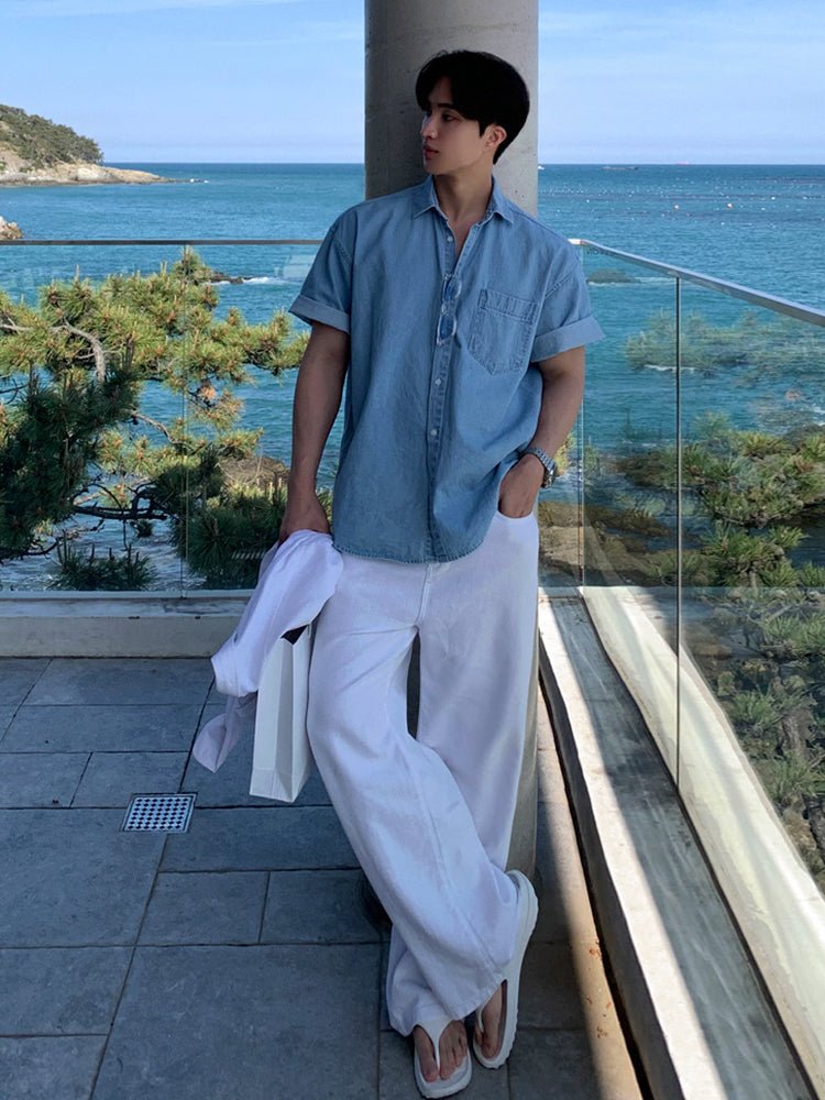 サマーデニムシャツ / SHIRT OR4524 - 韓国メンズファッション通販 - ORUN - 