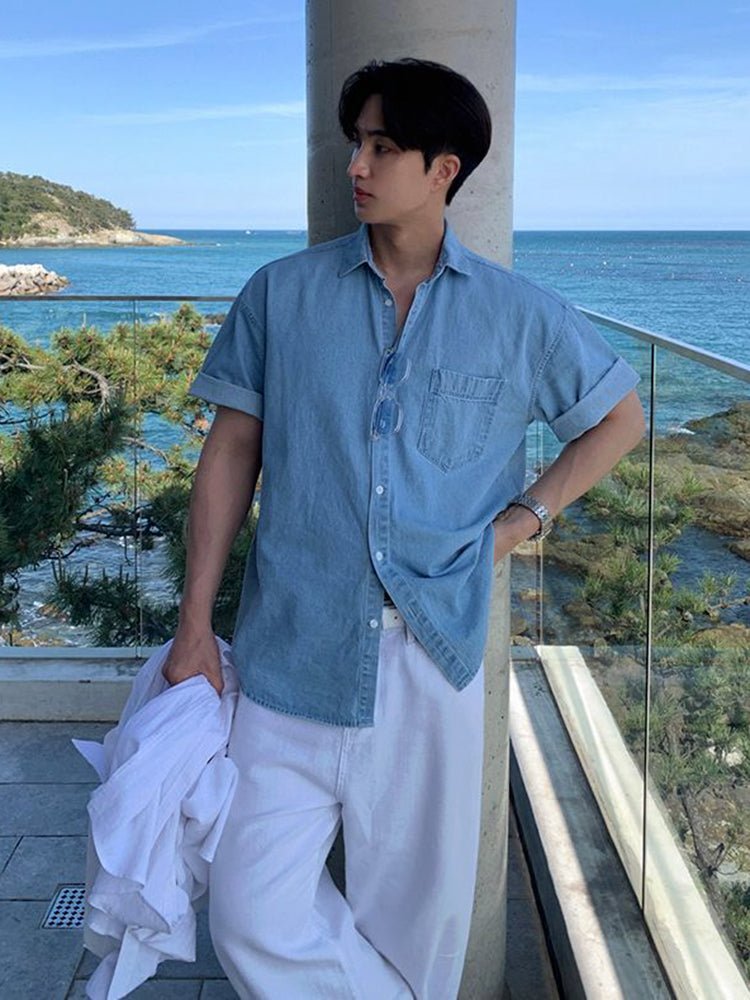 サマーデニムシャツ / SHIRT OR4524 - 韓国メンズファッション通販 - ORUN - 