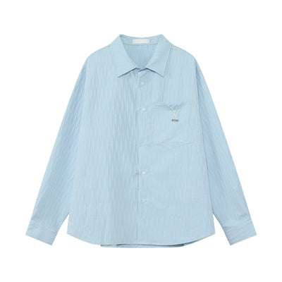 クリンクルテクスチャー メタルアクセントシャツ / SHIRT OR4525 - 韓国メンズファッション通販 - ORUN - 